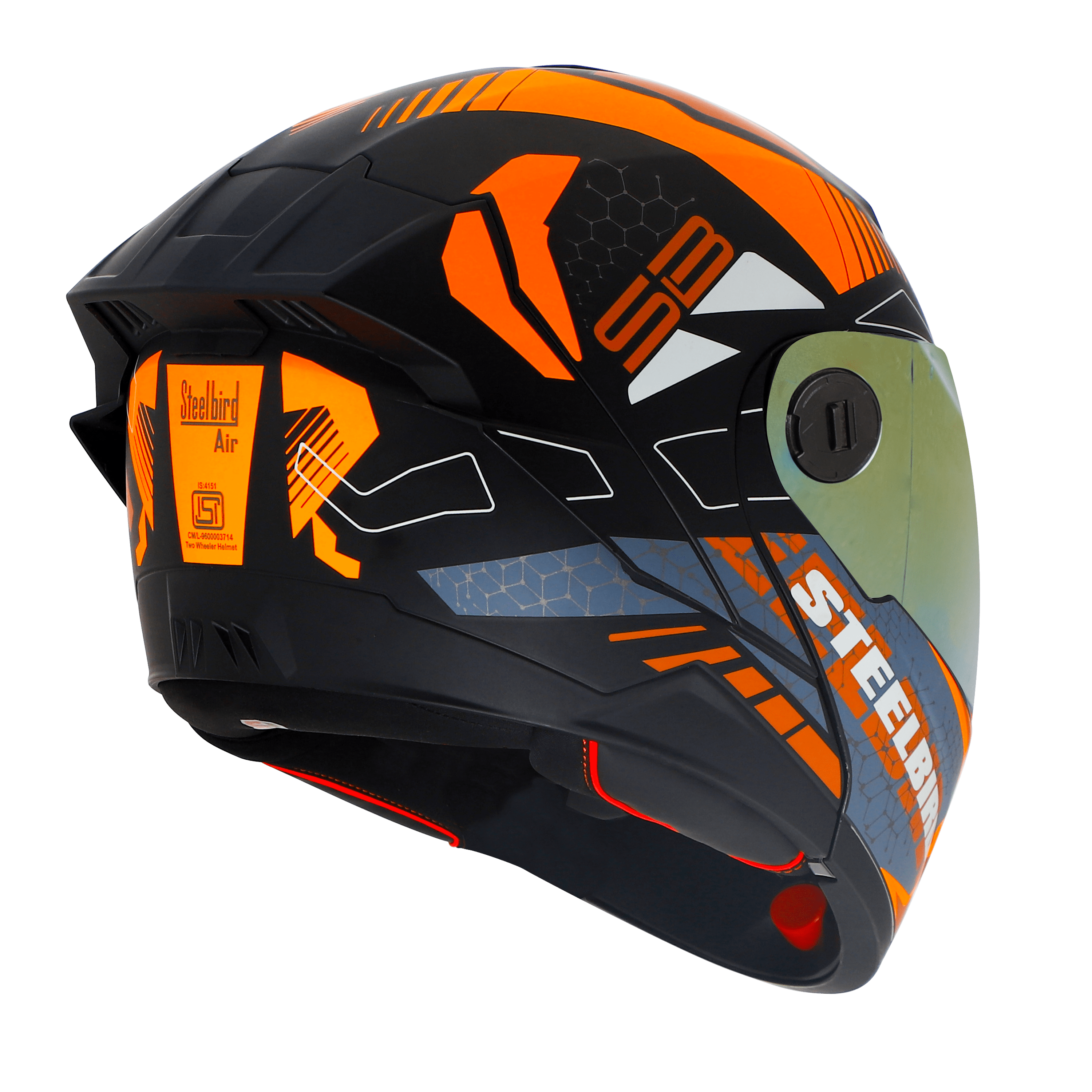 SBA-8 ZAGGY GLOSSY BLACK ORANGE YELLOW 